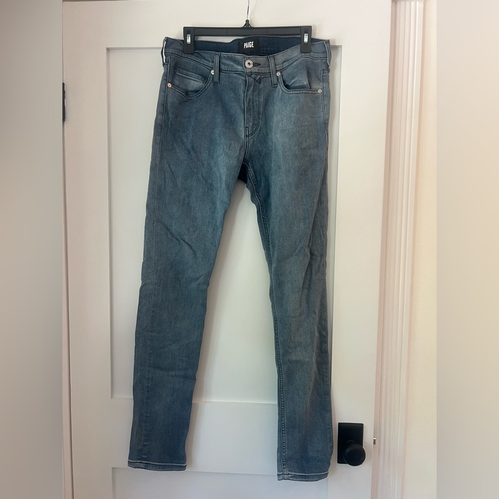 PAIGE Men's Light Blue CROFT Jeans (33)